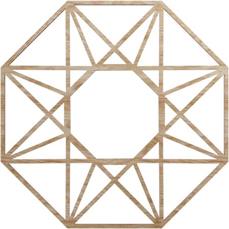 Ekena Millwork Guardian Wood Fretwork Pierced Ceiling Medallion, Red Oak, 18"OD x 7"ID x 3/8"T CMWP18X18X0375GDRO